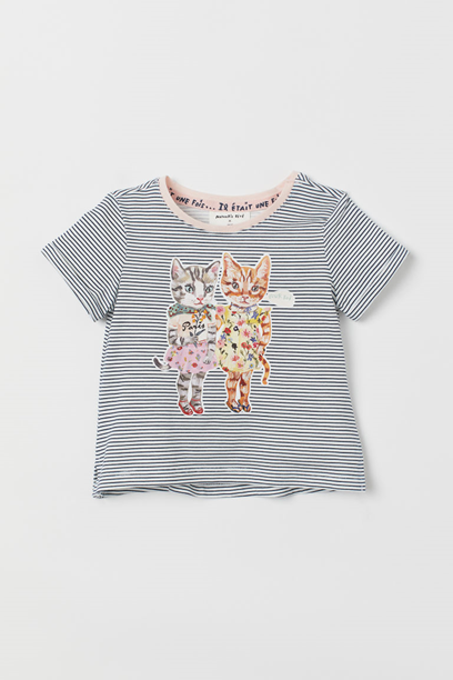 T shirt chatons HM