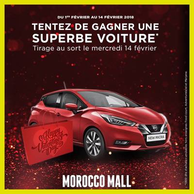 VENEZ VIVRE LA SAINT VALENTIN AU MOROCCO MALL ET GAGNEZ PLEIN DE CADEAUX