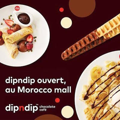 Venez découvrir le nouveau Chocolate Café dipndip au Morocco Mall !